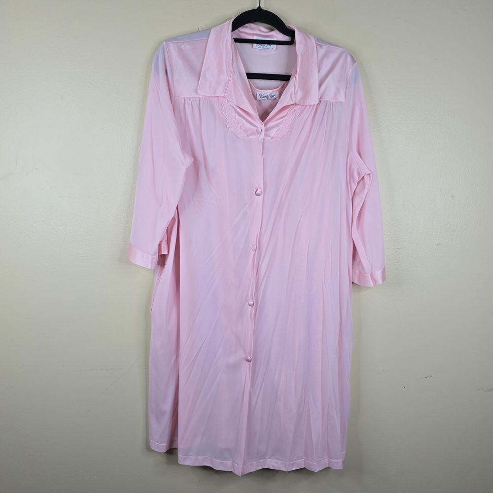 Vanity Fair Pink Nightgown & Robe Set Size L